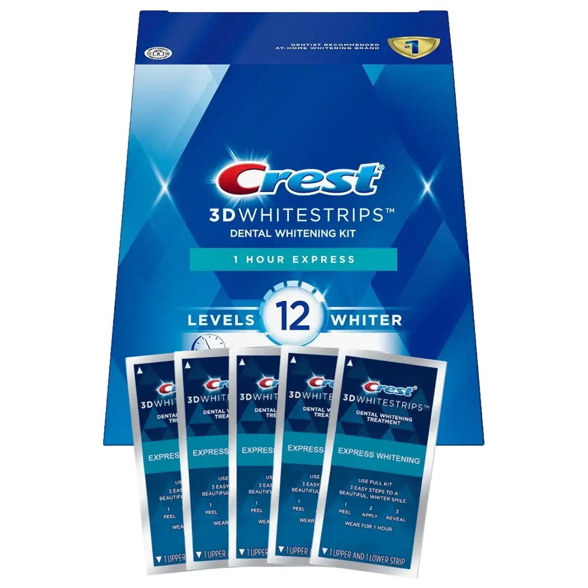 Bleekstrips Crest 1 Hour Express 12 Levels Whiter Whitestrips