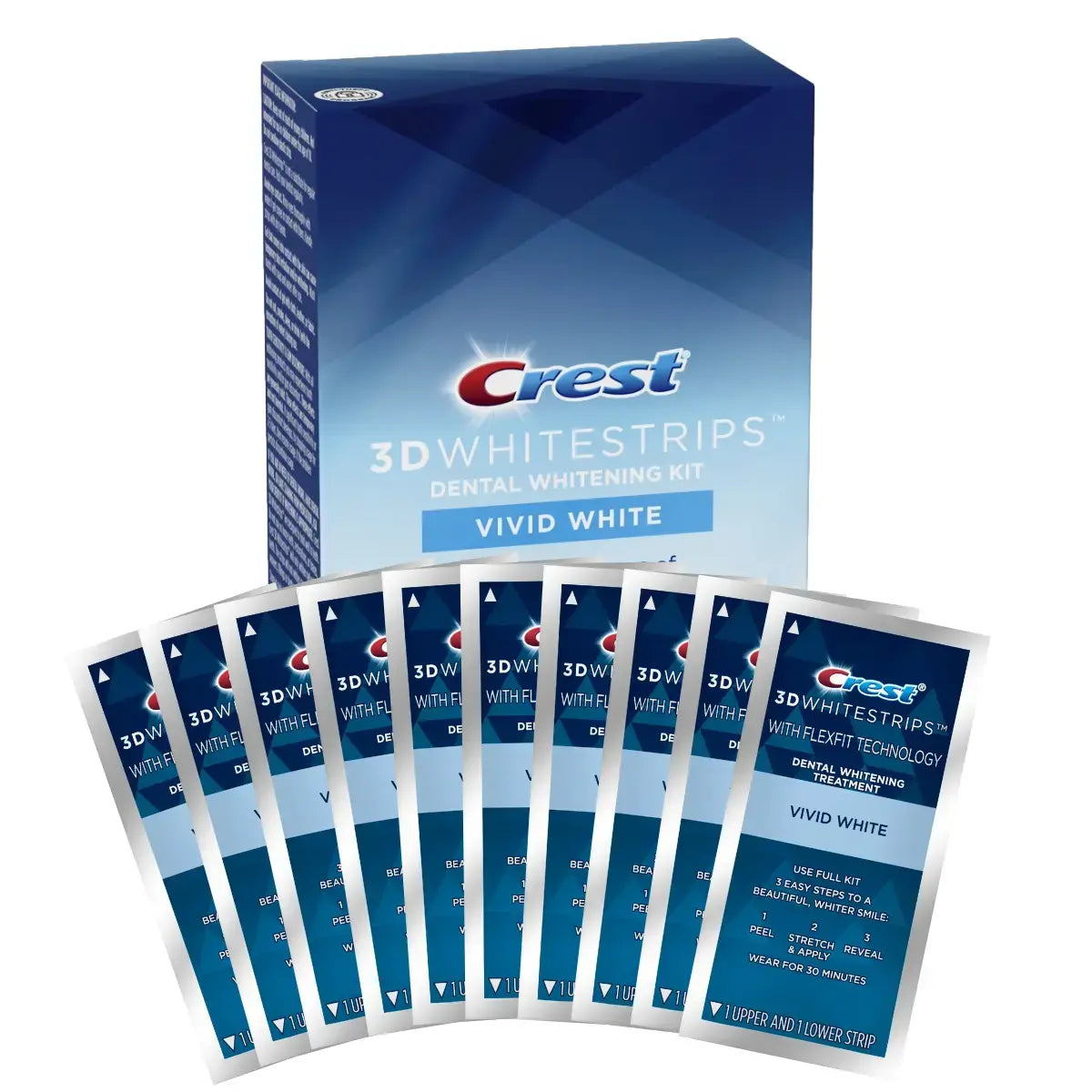 Bleekstrips Crest Vivid 3D Whitestrips