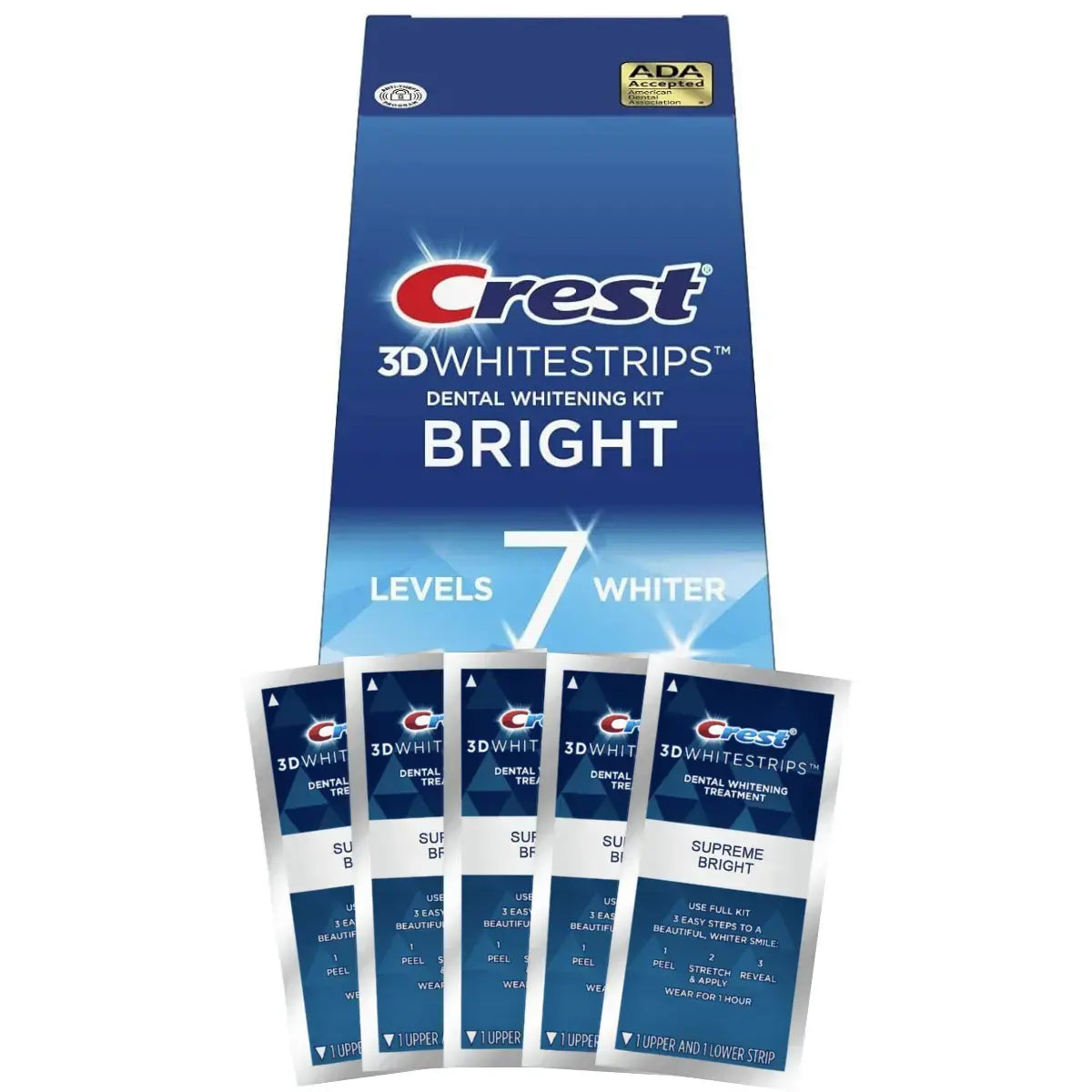 Bleekstrips Crest Bright 7 Levels Whiter Whitestrips