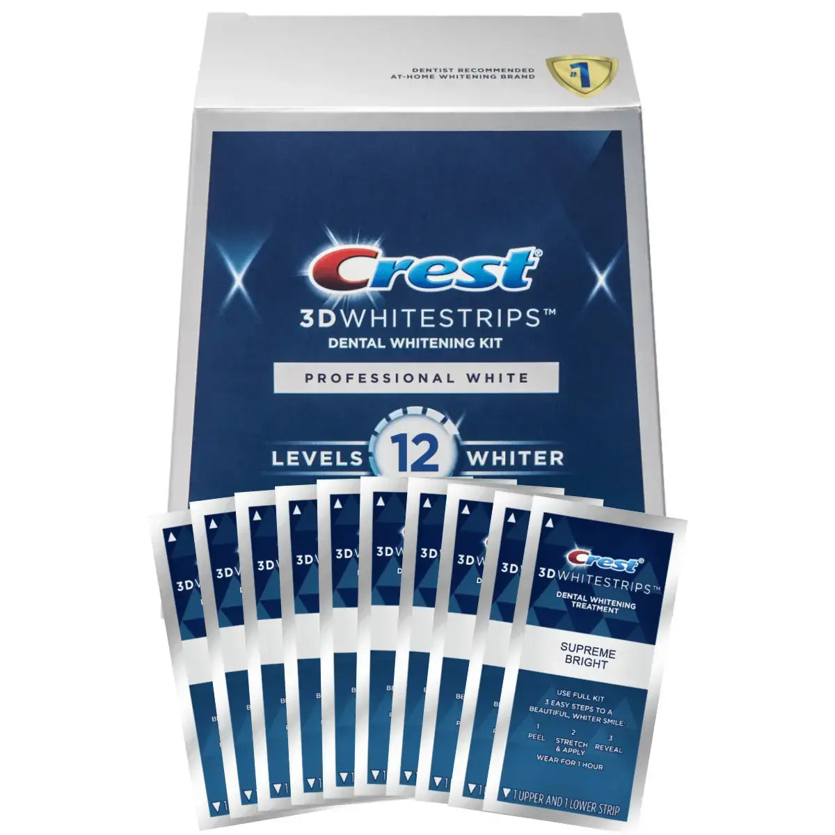 Bleekstrips Crest 3D Whitestrips Professional White 12 Levels Whiter