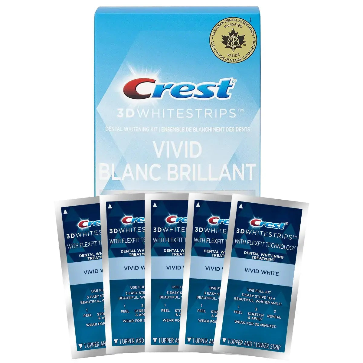 Bleekstrips Crest Vivid Blanc Brillant Whitestrips