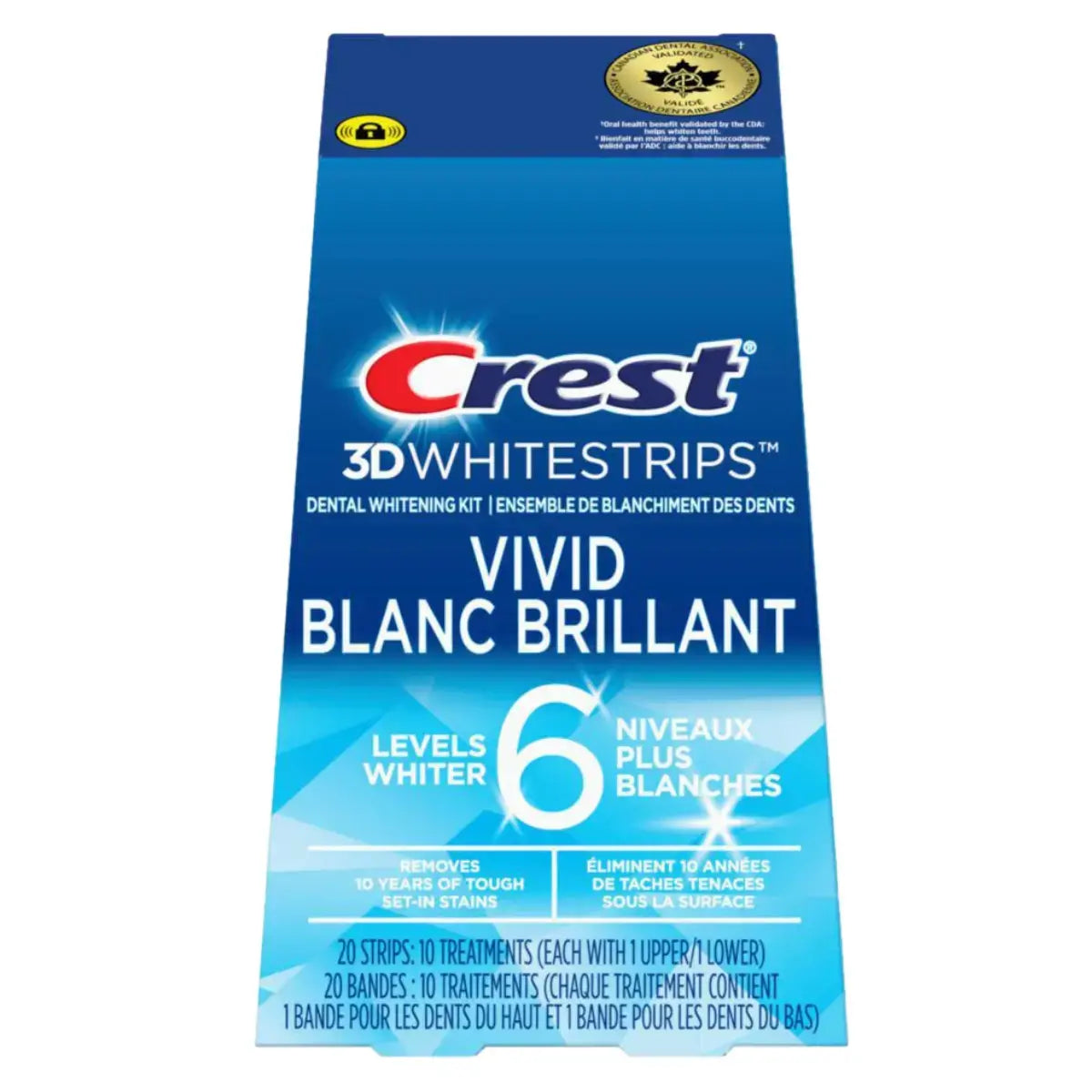 Bleekstrips Crest Vivid Blanc Brillant 6 Levels Whiter Whitestrips